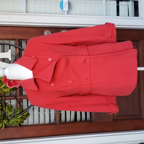LOFT Jackets & Blazers - Ann Taylor Loft Red Double Breasted Wool Cashmere Coat!